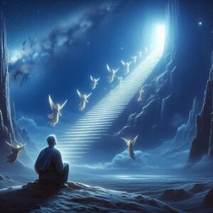 Bible artwork of Jacob's ladder in Genesis 28